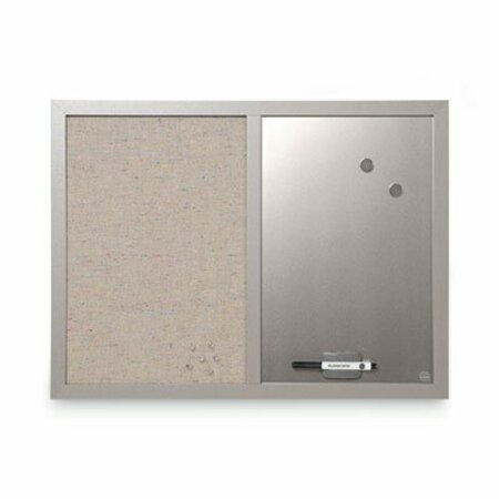 BI-SILQUE MasterVisi, Combo Bulletin Board, Bulletin/dry Erase, 24x18, Gray Frame MX04331608